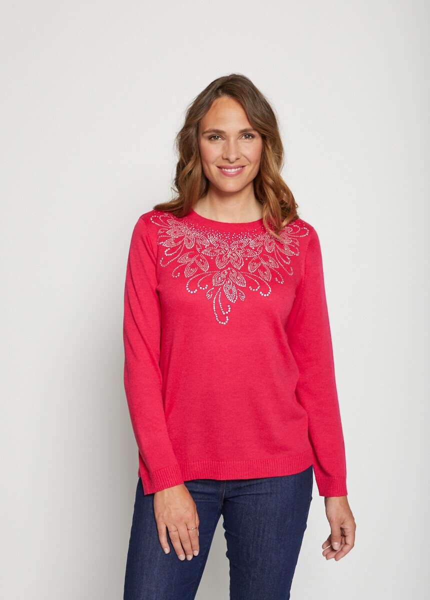 Suave_jersey_de_pedrería_con_cuello_alto_rosa_india_FA1_slim