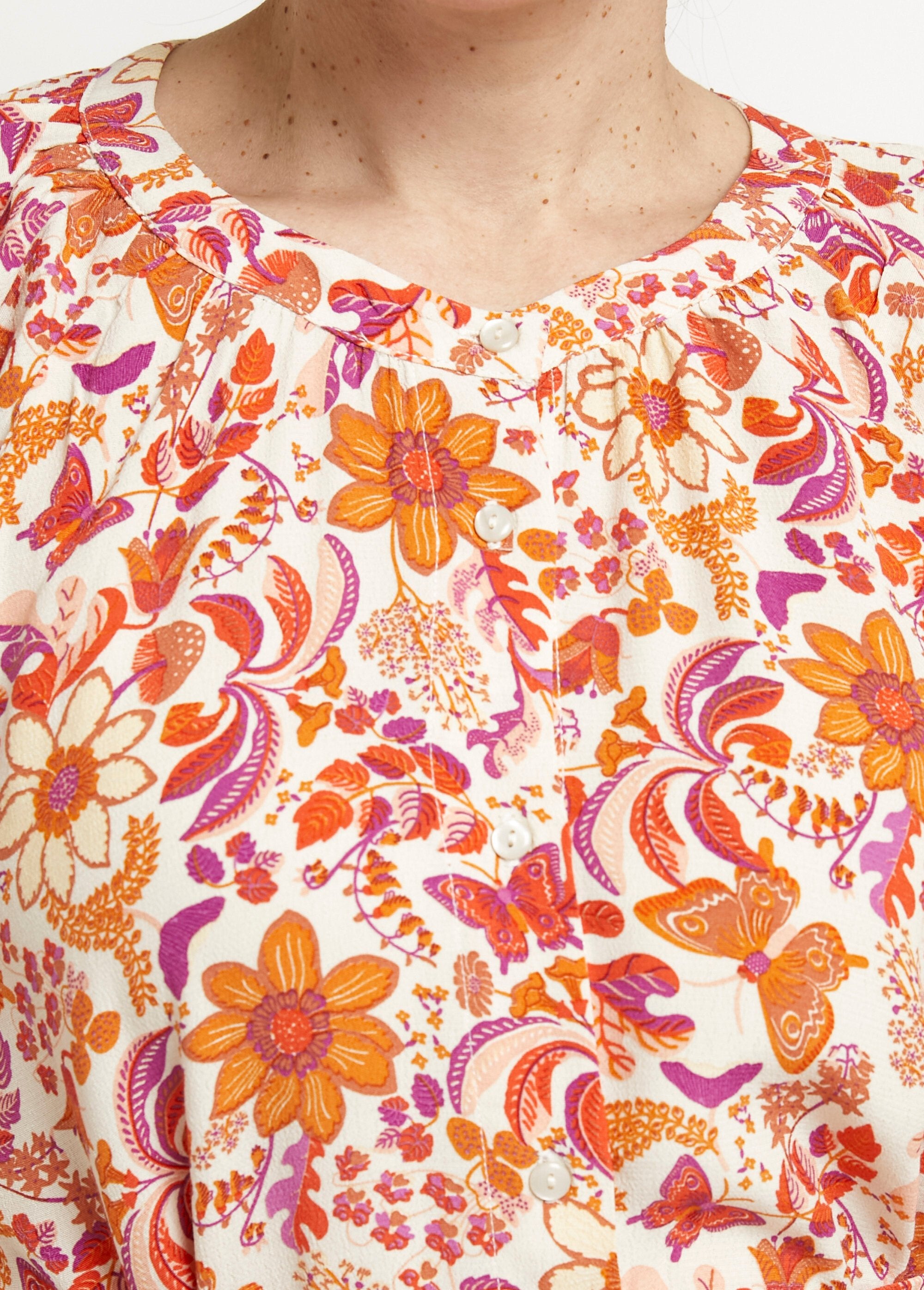 Vestido_largo_abotonado_y_manga_3/4_Estampados_naranjas_DE1_slim