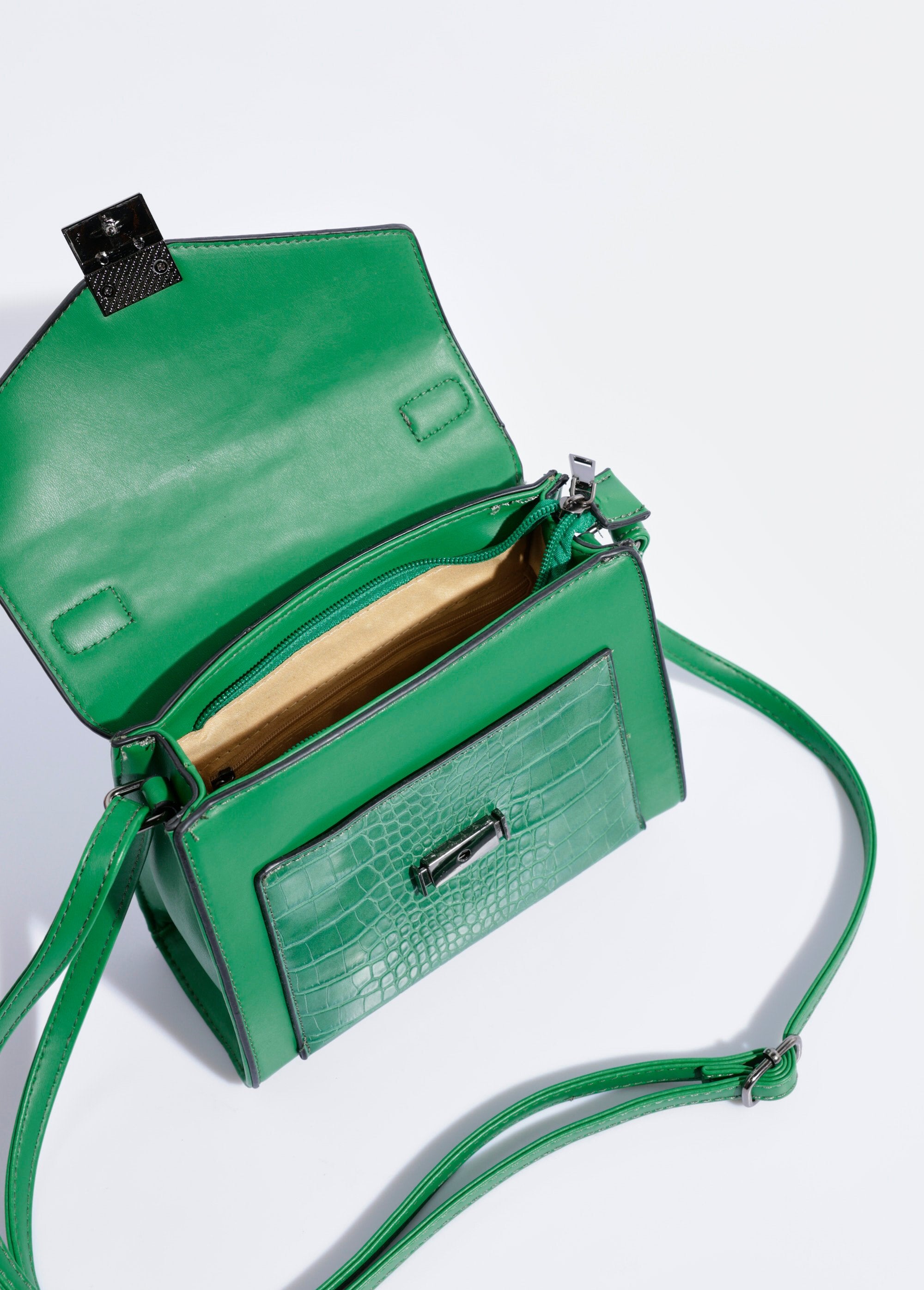 Bolso_de_mano_con_aspecto_de_reptil,_asa_corta_Verde_DE1_slim