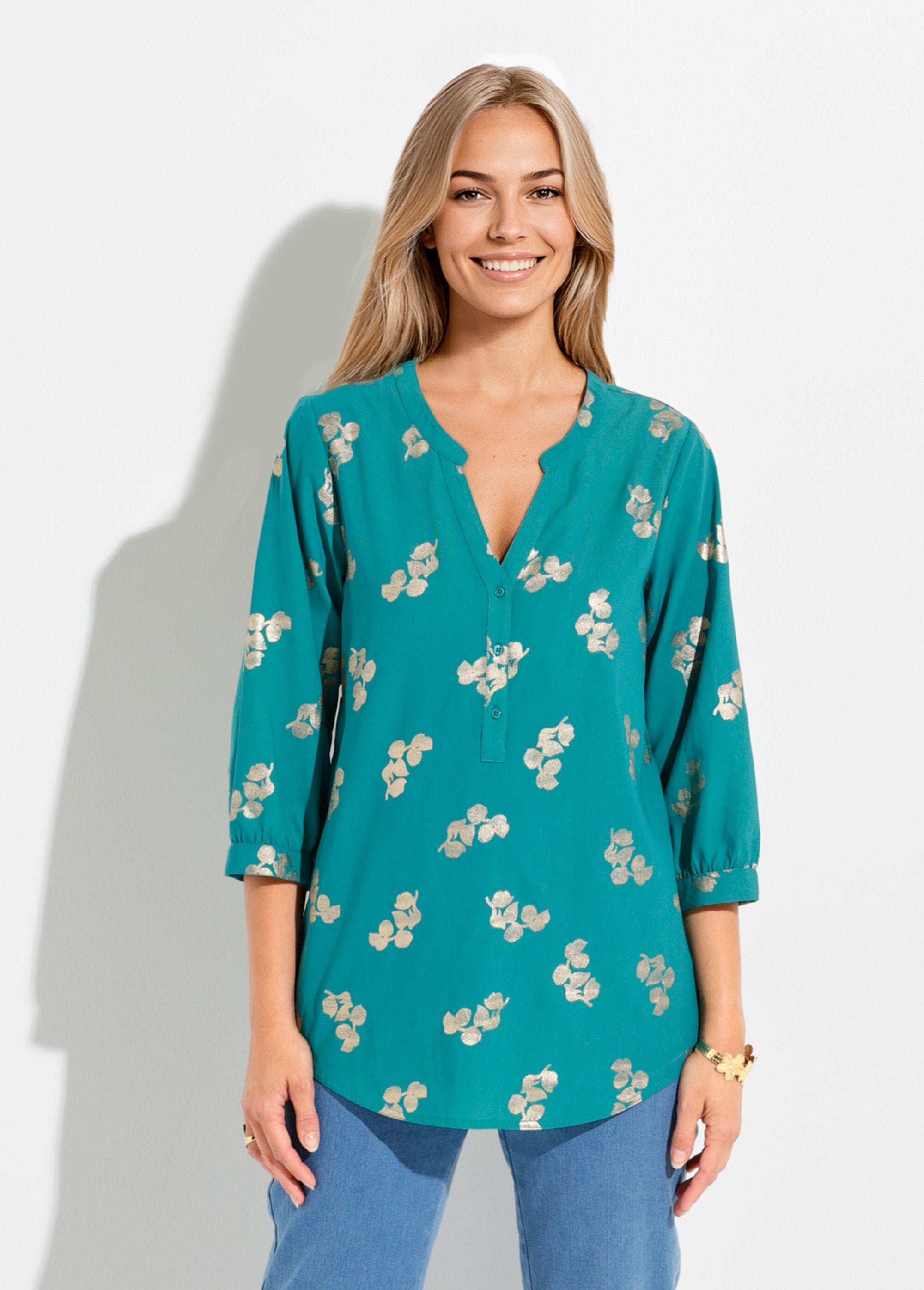 Túnica_holgada_abotonada_con_mangas_largas_3/4_Verde_FA1_slim