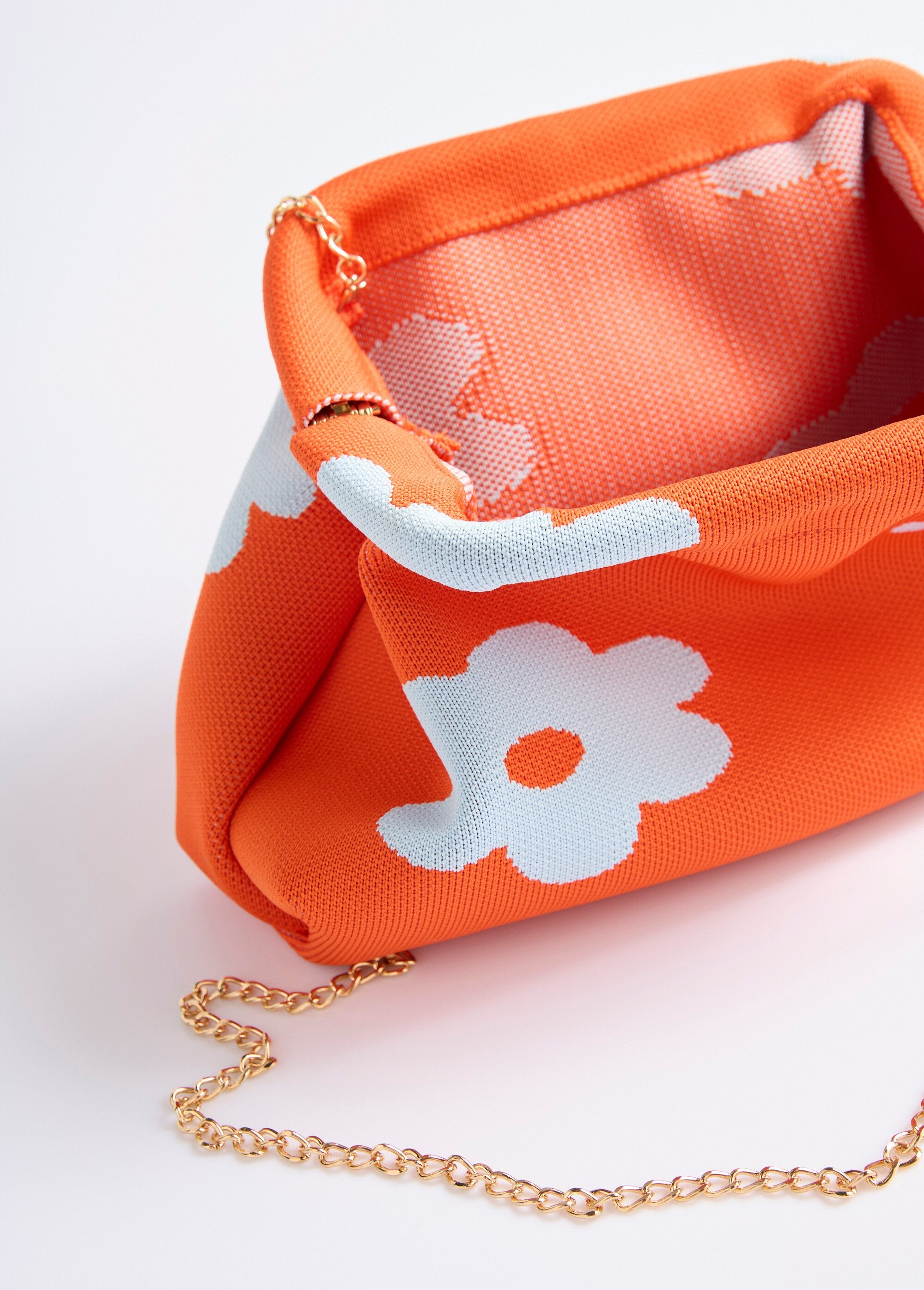 Bolso_de_malla,_cierre_rígido_y_cadena._naranja_y_azul_DE1_slim