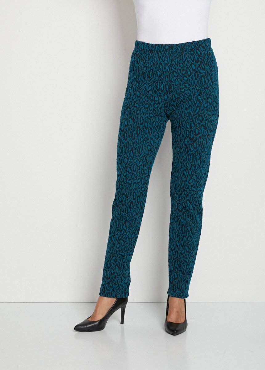 Leggings_de_punto_elástico_con_cintura_elástica_Jacquard_laguna_y_negro_FA1_slim