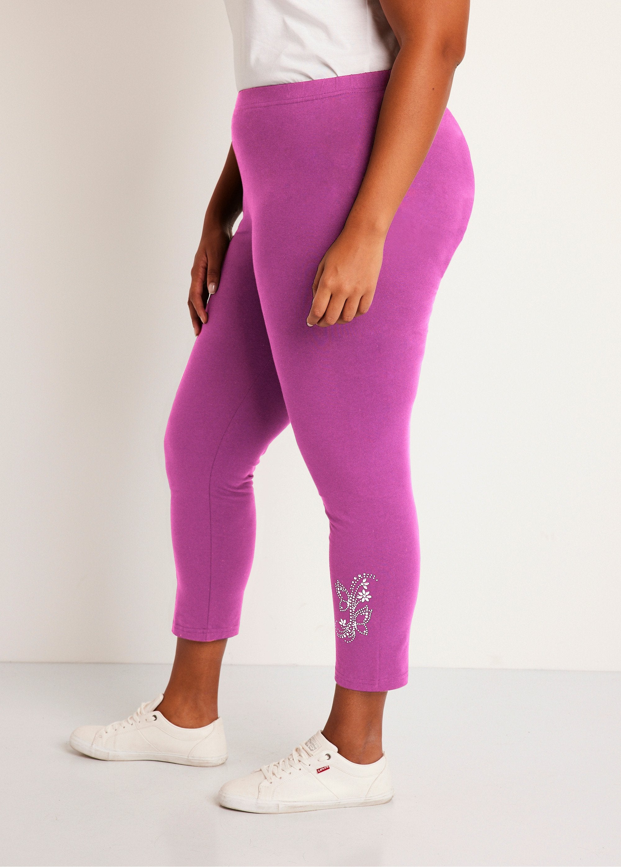 Legging_liso_corto_con_cinturilla_elástica_Fucsia_DR1_curvy