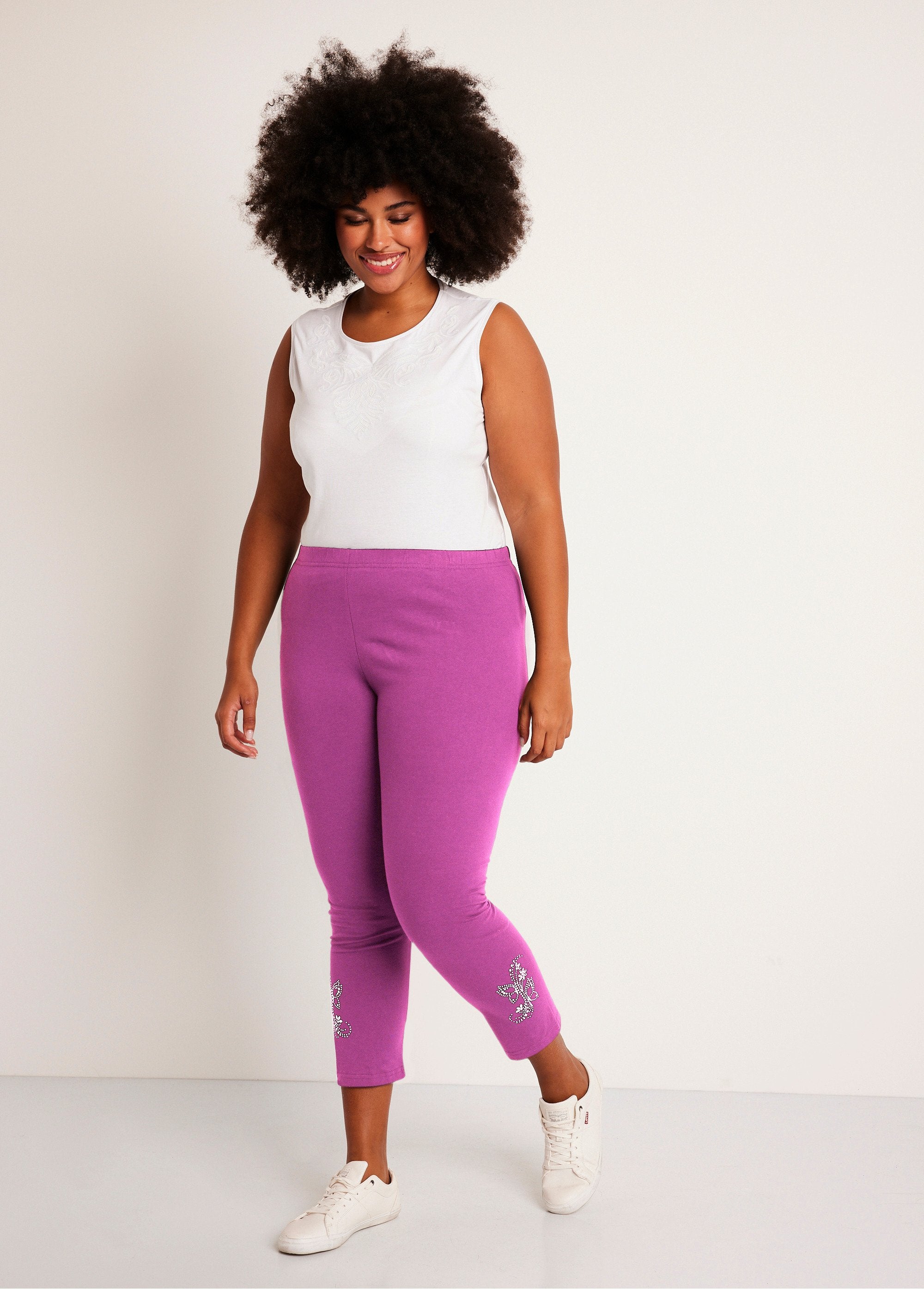 Legging_liso_corto_con_cinturilla_elástica_Fucsia_SF1_curvy