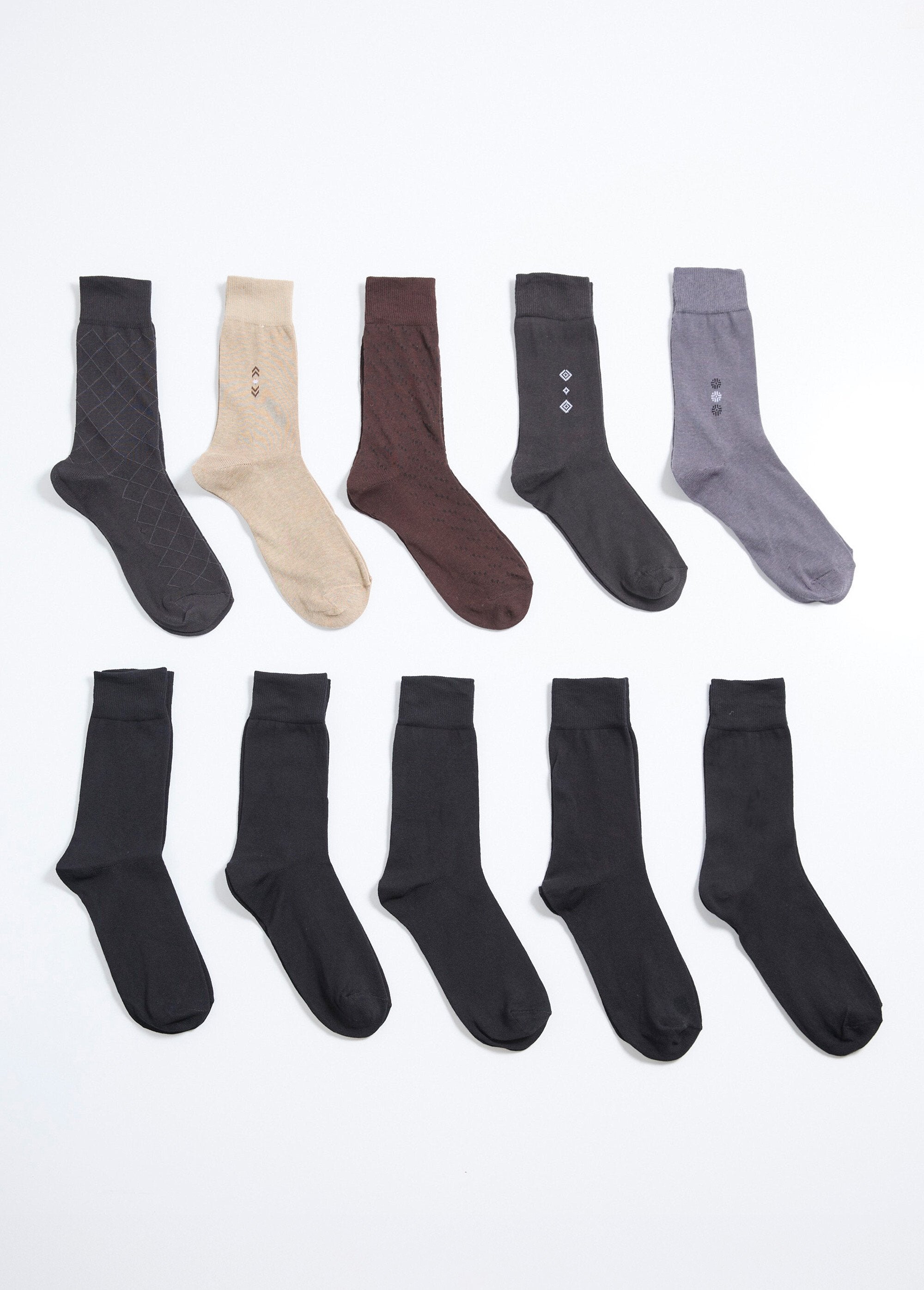 Pack_de_10_calcetines_lisos_y_estampados_Negro_a_juego_DE1_slim