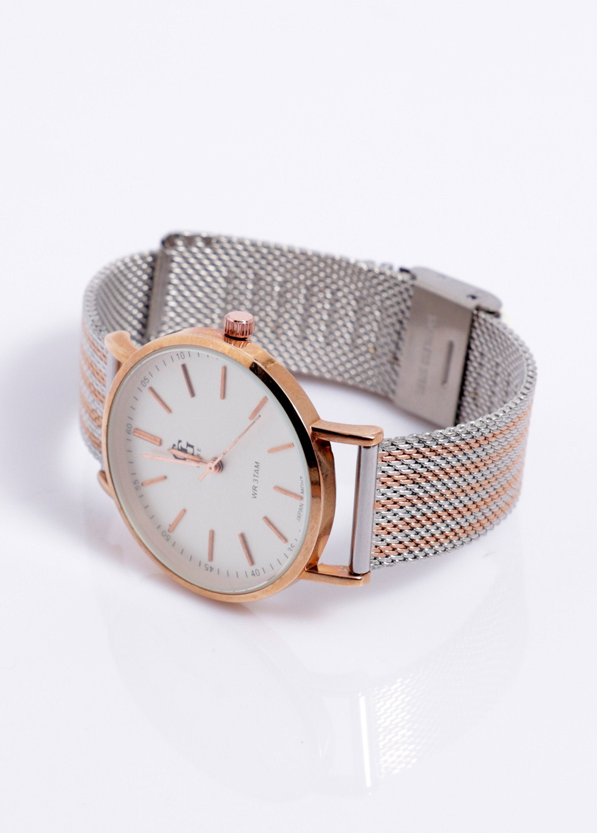 Reloj_con_brazalete_de_malla_milanesa_bicolor_blanco_plata_rosa_DE1_slim