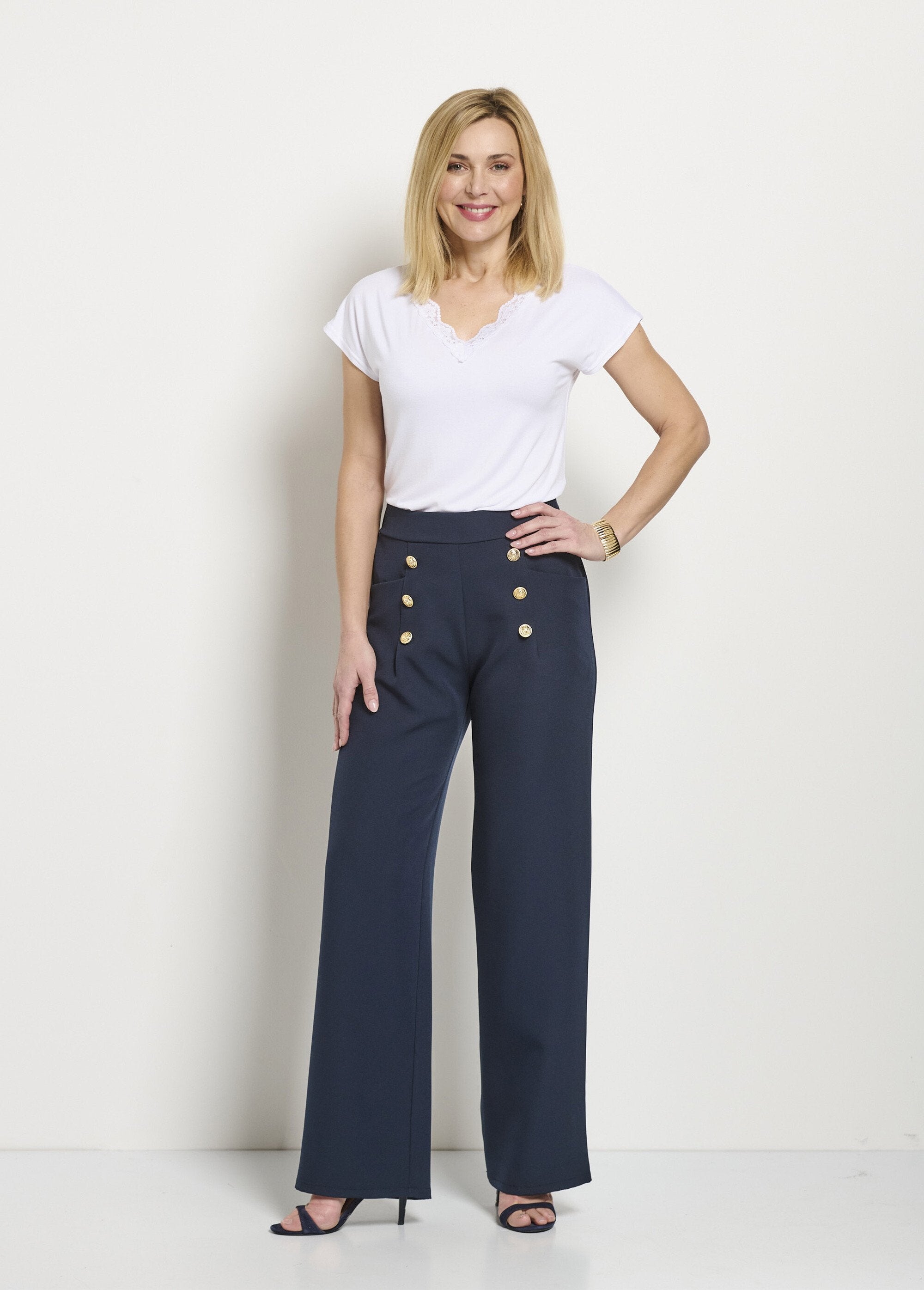 Pantalon_effet_pont_ceinture_élastiquée_dos_Marine_SF1_slim