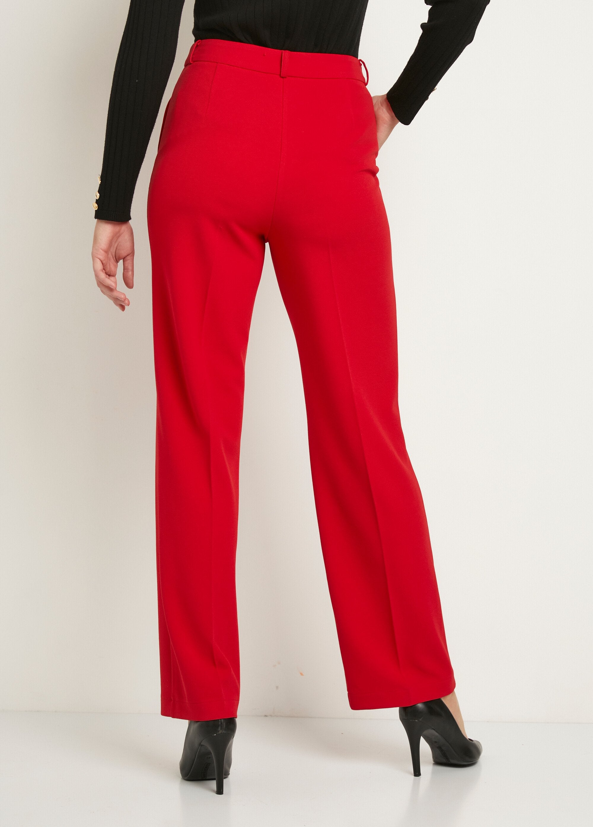 Pantalón_fluido_de_pierna_ancha_en_punto_elástico_liso_Rouge_DO1_slim