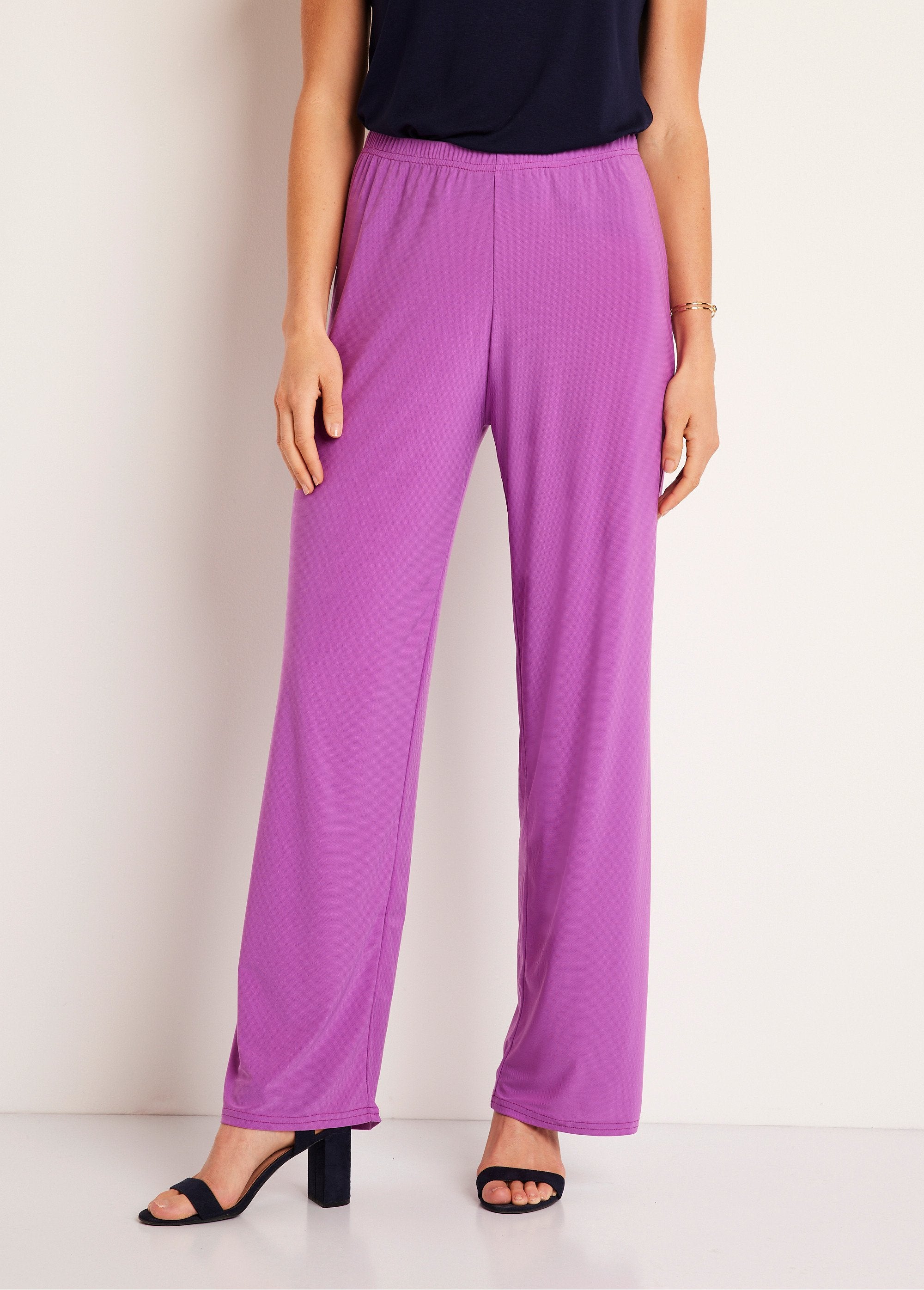 Pantalones_fluidos_de_malla_con_cintura_elástica_Morado_liso_FA1_slim