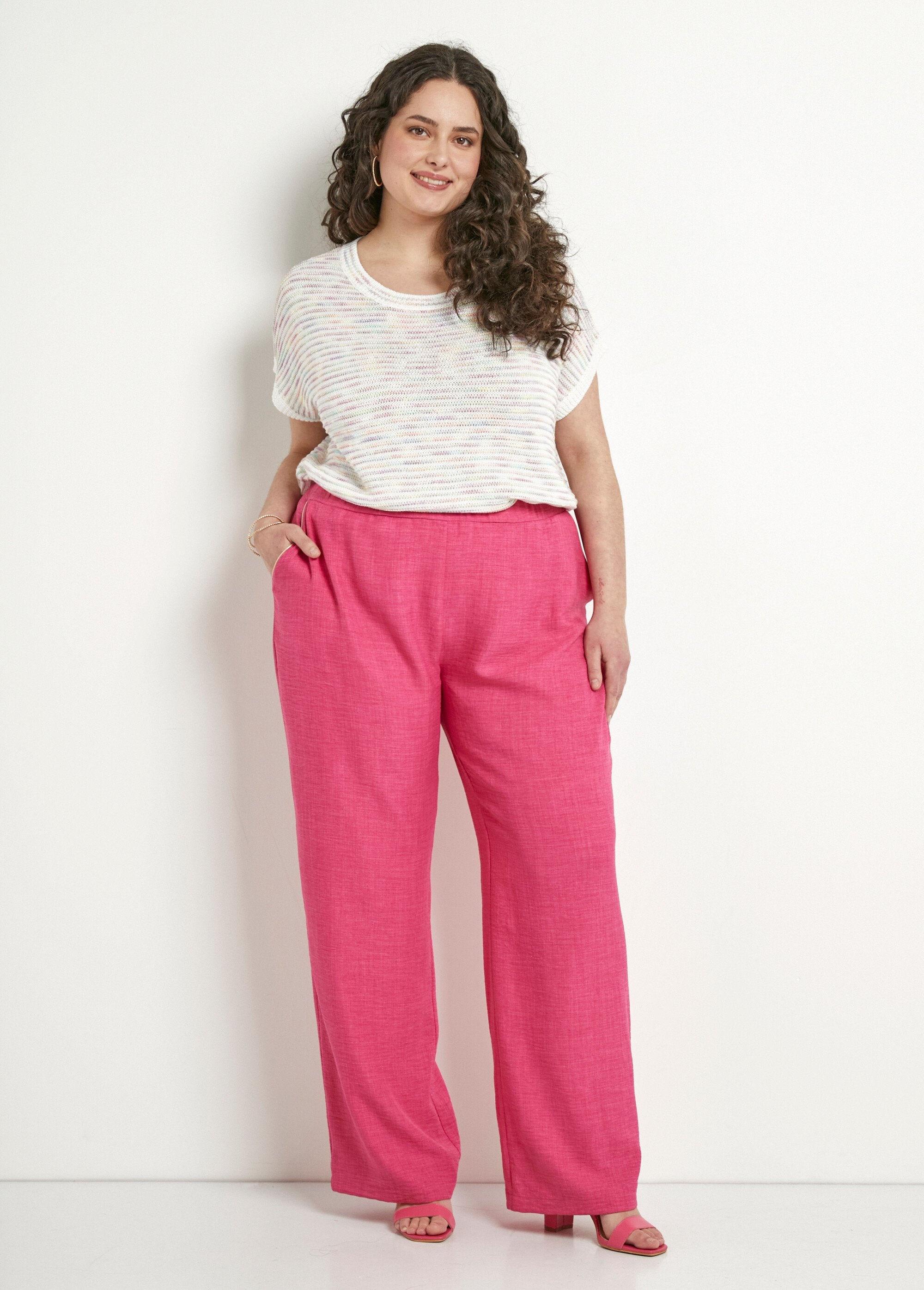 Pantalón_ancho_efecto_lino_con_cintura_semielástica_Rosa_SF1_curvy