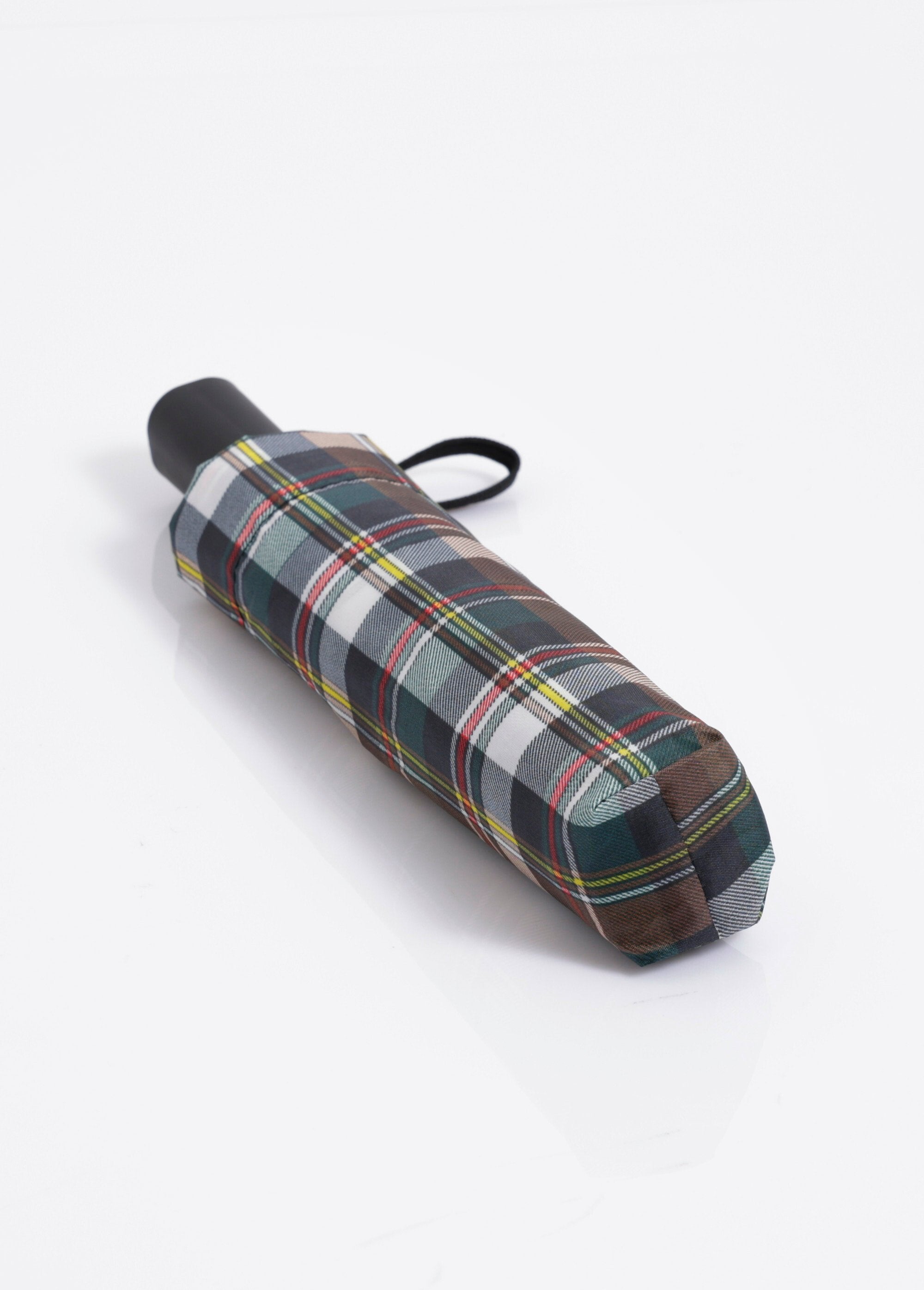 Paraguas_automático_con_estampado_de_cuadros_Verde_y_amarillo_FA1_slim