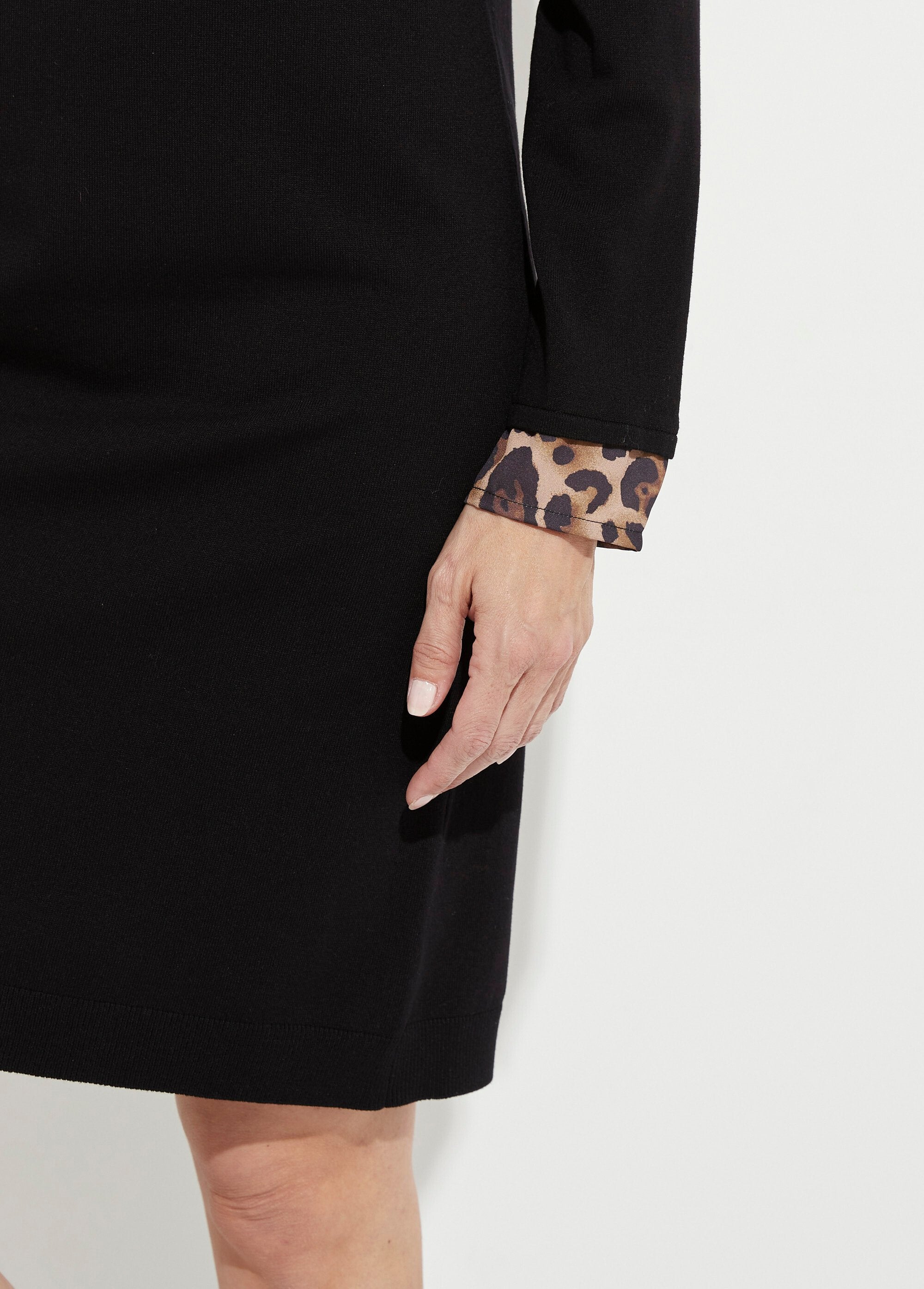 Robe-pull_noire_effet_2_en_1_voile_imprimé_léopard_Noir_DE3_slim