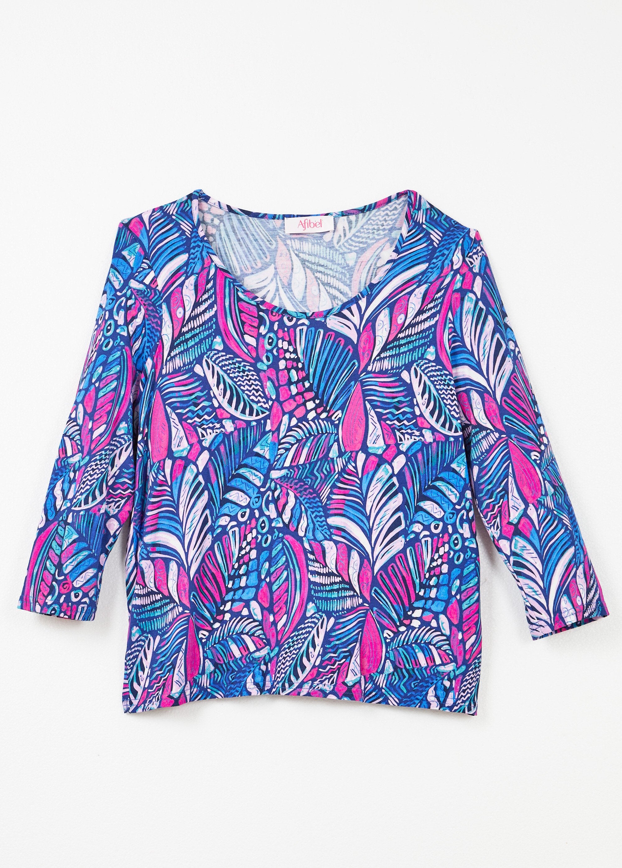 Camiseta_de_cuello_redondo_con_estampado_de_patchwork_azul_y_rosa_AP1_slim