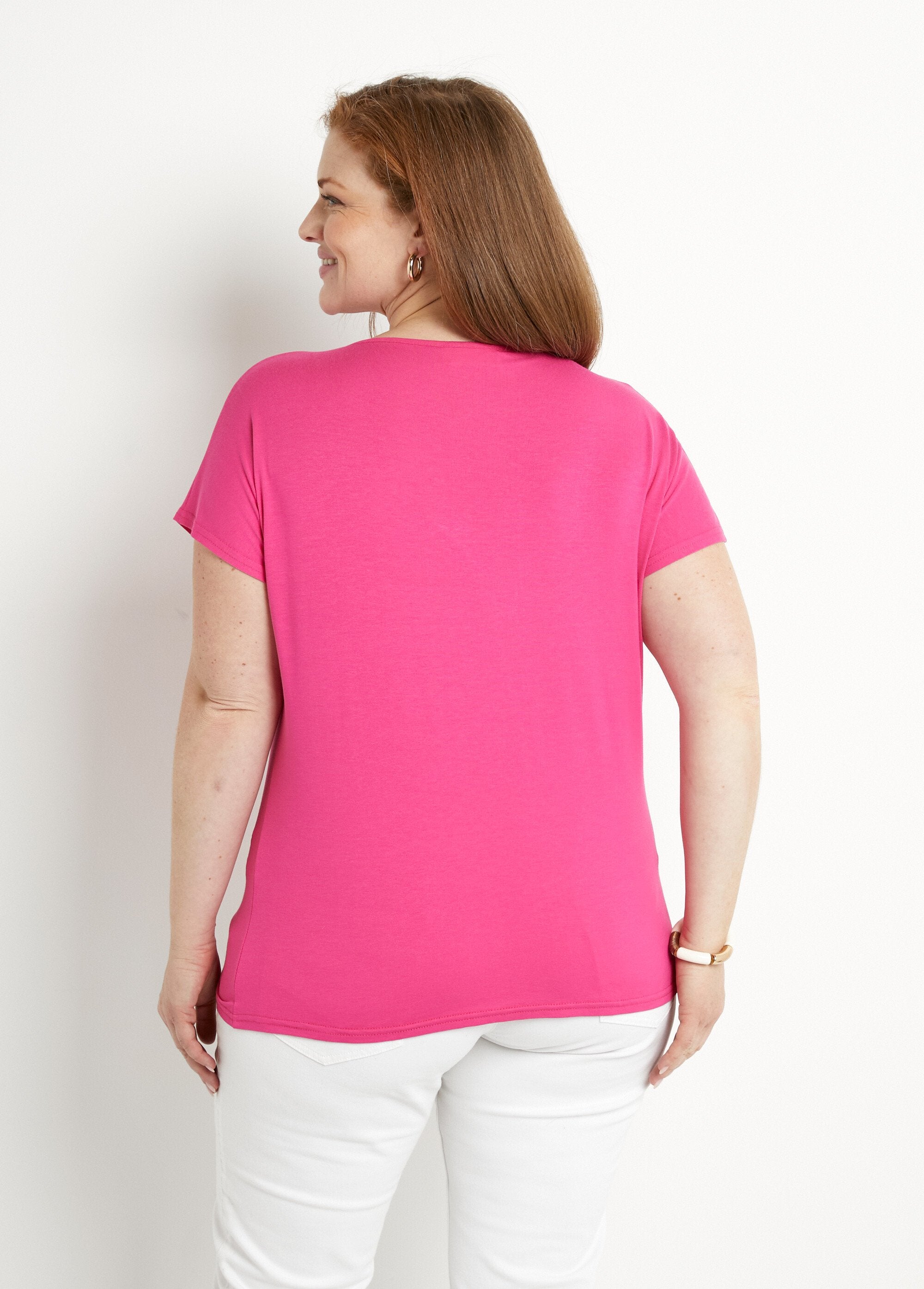 Camiseta_corta_de_encaje_elástico_Fucsia_DO1_curvy