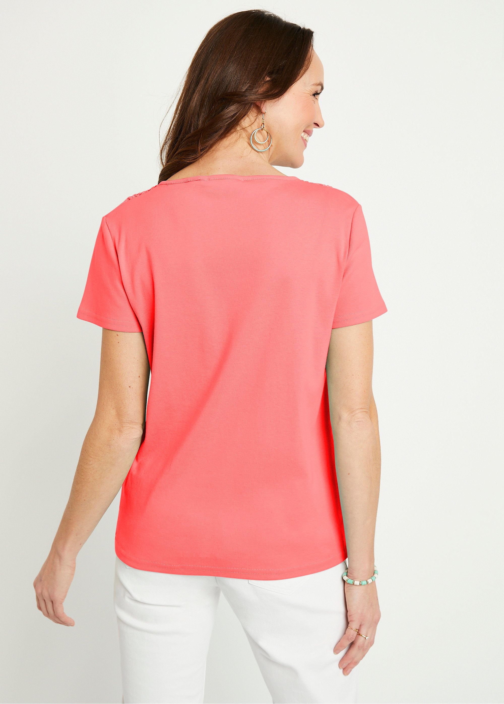 Camiseta_de_manga_corta_lisa_de_algodón_macramé_Coral_DO1_slim